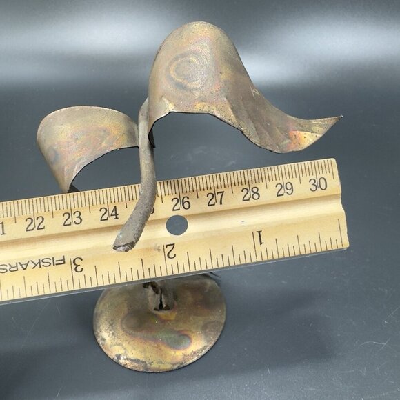 Vintage Brutalist Metal Sculpture Made In Hong Kong Bird Flying Figure Decor VTG - Picture 6 of 15